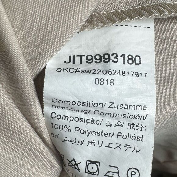 Lapel collar roll tab drawstring waist trench coat with pockets size large - Picture 11 of 11